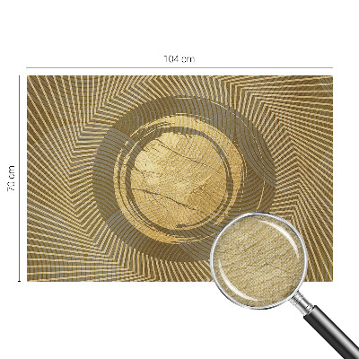 Peel and stick wallpaper mural with a radiating line pattern