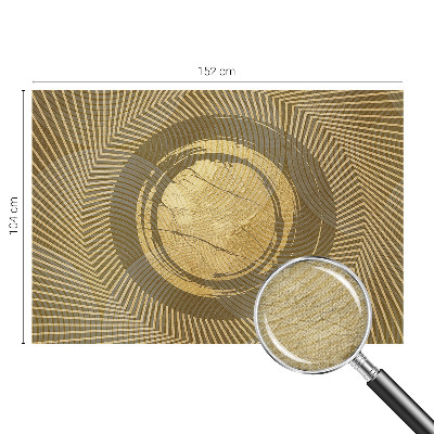 Peel and stick wallpaper mural with a radiating line pattern