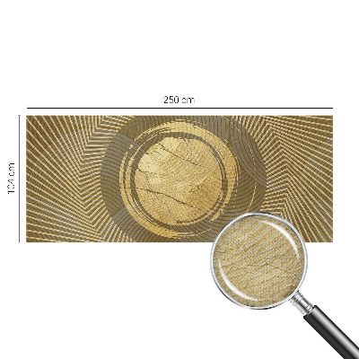 Peel and stick wallpaper mural with a radiating line pattern