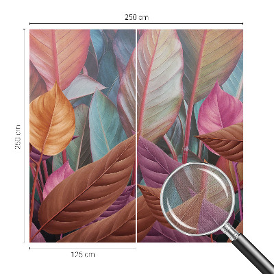 Removable wall mural Colorful leaves