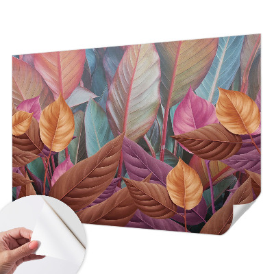 Removable wall mural Colorful leaves