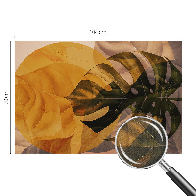Removable wall mural wallpaper Abstract leaves