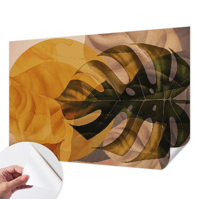 Removable wall mural wallpaper Abstract leaves