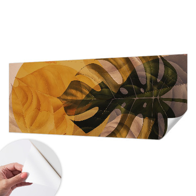 Removable wall mural wallpaper Abstract leaves