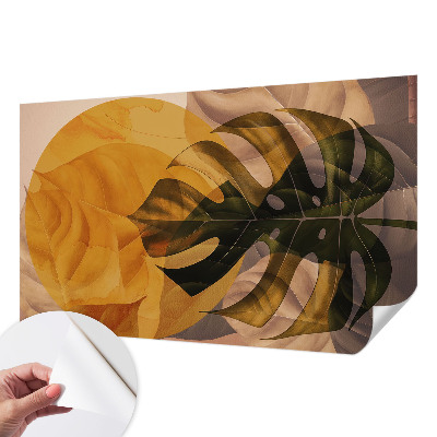 Removable wall mural wallpaper Abstract leaves