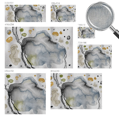 Peel and stick wall mural for living room with an abstract watercolor design