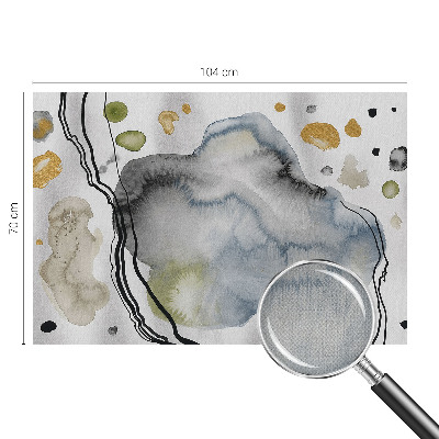 Peel and stick wall mural for living room with an abstract watercolor design
