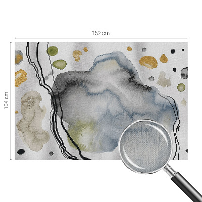 Peel and stick wall mural for living room with an abstract watercolor design