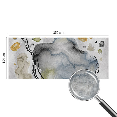 Peel and stick wall mural for living room with an abstract watercolor design