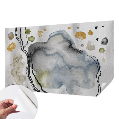 Peel and stick wall mural for living room Abstract watercolor
