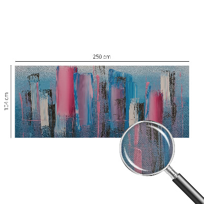 3D wall mural with an abstract striped design