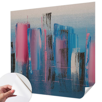 3D wall mural with an abstract striped design