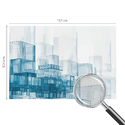 Peel and stick wall mural for bedroom Transparent cubes