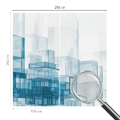 Peel and stick wall mural for bedroom with a transparent cubes design