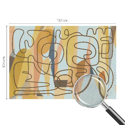 3D photo wallpaper mural with an abstract shapes design