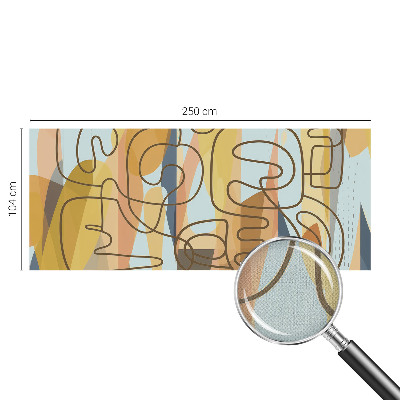 3D photo wallpaper mural with an abstract shapes design