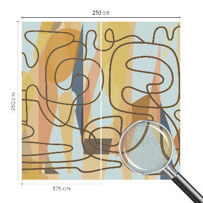 3D photo wallpaper mural with an abstract shapes design