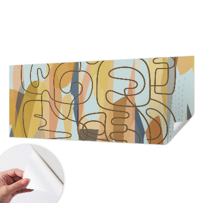 3D photo wallpaper mural with an abstract shapes design