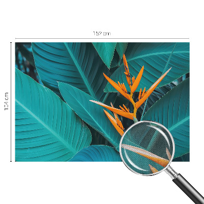 Nursery wall mural with a leafy floral design