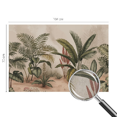 Peel and stick wallpaper mural with a plant motif