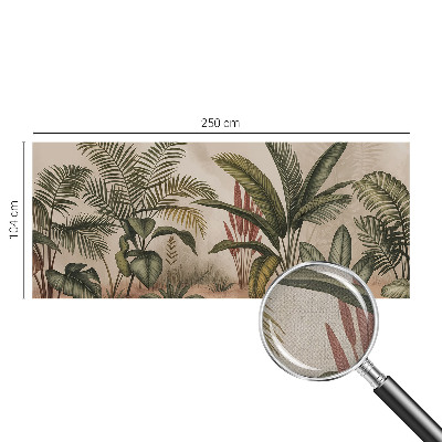 Peel and stick wallpaper mural with a plant motif