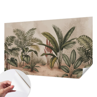 Peel and stick wallpaper mural Plant motif