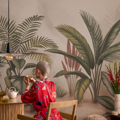 Peel and stick wallpaper mural Plant motif