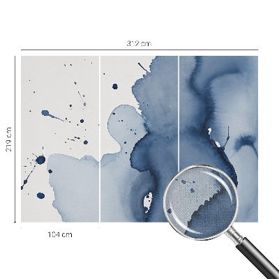 Children's wall mural Navy blue splashes