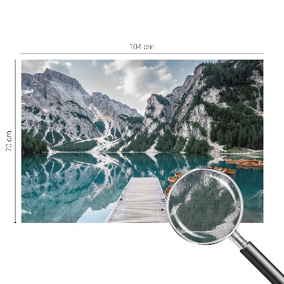 Peel and stick wall mural with a mountain panorama design