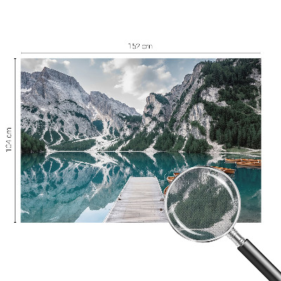 Peel and stick wall mural with a mountain panorama design