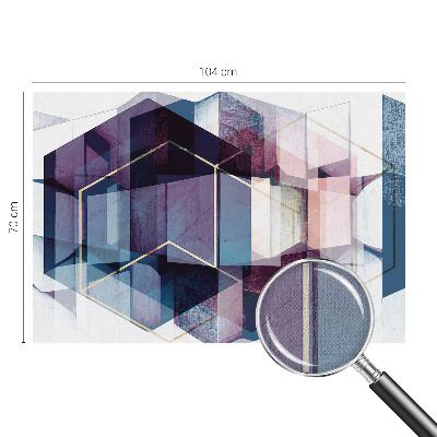 Self-adhesive photo wallpaper with a geometric cubes pattern