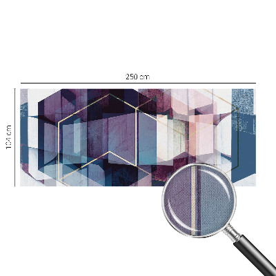 Self-adhesive photo wallpaper with a geometric cubes pattern