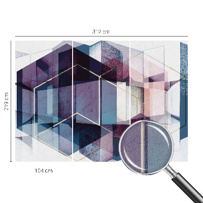 Self-adhesive photo wallpaper Geometric cubes