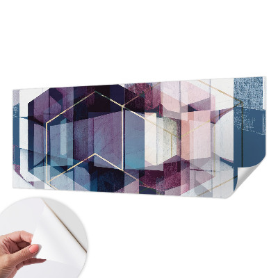 Self-adhesive photo wallpaper with a geometric cubes pattern