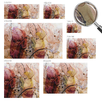 Removable wall mural wallpaper with an abstract harmony design