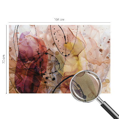 Removable wall mural wallpaper with an abstract harmony design