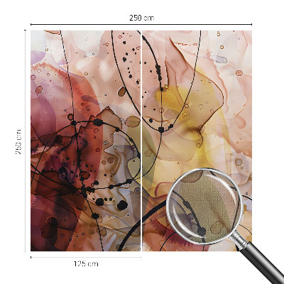 Removable wall mural wallpaper with an abstract harmony design
