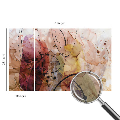 Removable wall mural wallpaper with an abstract harmony design