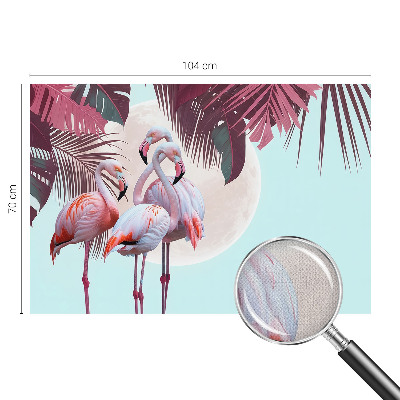 Removable wall mural with an exotic birds pattern