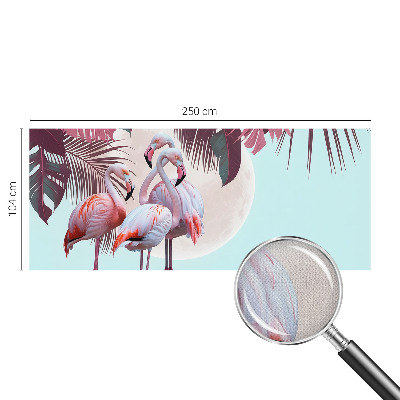 Removable wall mural with an exotic birds pattern