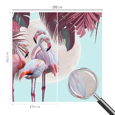 Removable wall mural with an exotic birds pattern