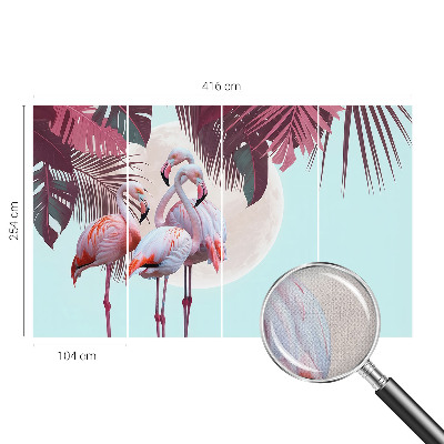 Removable wall mural Exotic birds