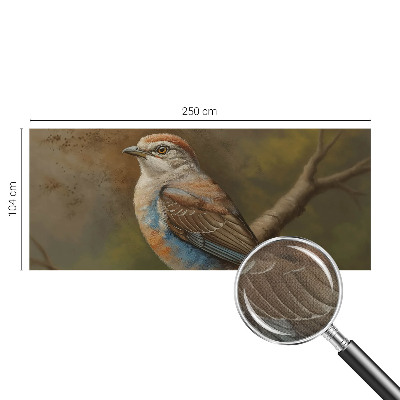 Peel and stick wall mural for living room Bird portrait