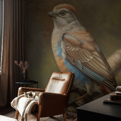 Peel and stick wall mural for living room Bird portrait