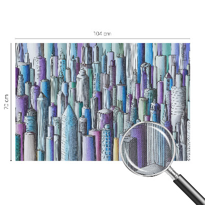 Peel and stick wall mural for kids' room City skyscrapers