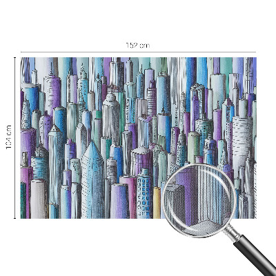 Peel and stick wall mural for kids' room City skyscrapers