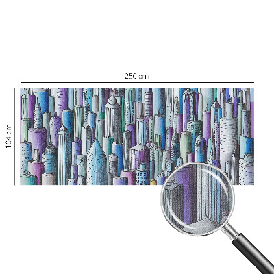 Peel and stick wall mural for kids' room City skyscrapers