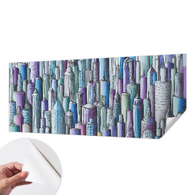 Peel and stick wall mural for kids' room City skyscrapers