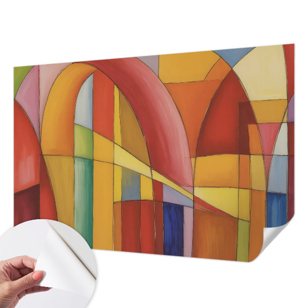 3D wall mural with an energy forms design