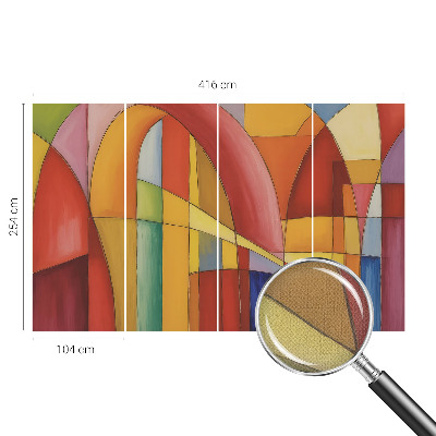 3D wall mural with an energy forms design